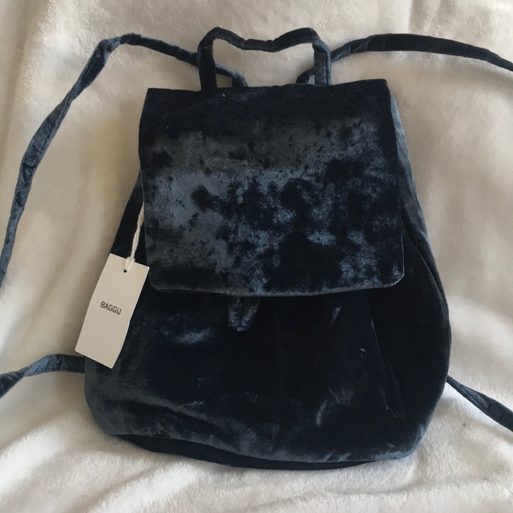 Baggu velvet mini backpack